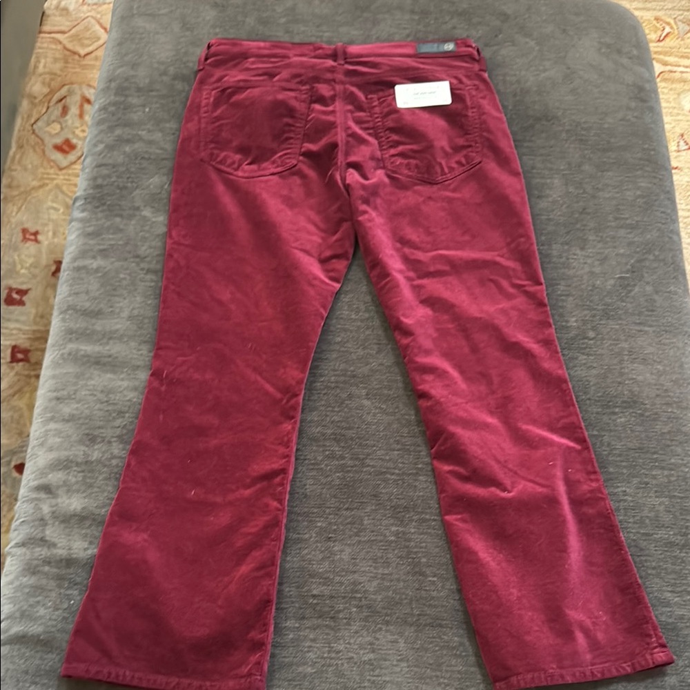 AG Adriano Goldschmied the Jodie Crop velvet pants sz 30 - Picture 11 of 14